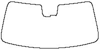 Smart #5 Window 2024 - Windshield (with mirror and dotted area cutout, Edge ends at the inner side of dotted area)
