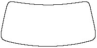 Smart #5 Window 2024 - Windshield (without mirror and dotted area cutout, Edge ends at the inner side of dotted area)