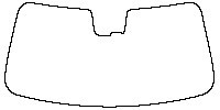 Smart #5 Window 2024 - Windshield (with mirror and dotted area cutout, Edge exceeds the innder side of black cermic by 3mm)