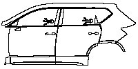 Seat Ateca FR 2016 - (left)Door+Side Skirt+Rear Fender