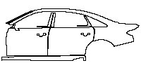 Audi A8 A8 L (Extended Wheelbase) 2011 - (left) Door+BC Pillar+Rear Fender+Side Skirt