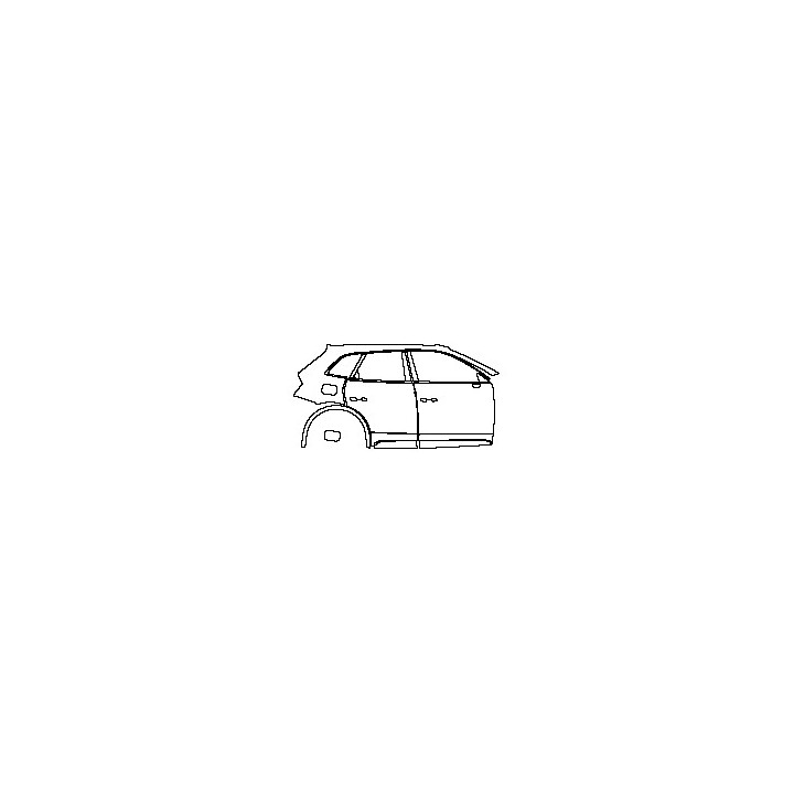 Audi Q5 Standard Wheelbase 2009 - (right) Door+BC Pillar+Rear Fender+Side Skirt