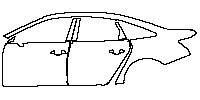 Audi A6 A6 2012 - (left) Door+BC Pillar+Rear Fender