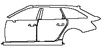 Audi A6 A6 Avant 2012 - (left) Door+Side Skirt+Rear Fender