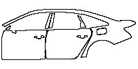 Audi A6 A6L TFSI e 2019 - (left) Door+BC Pillar+Rear Fender