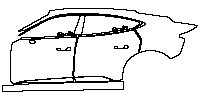 Audi e-tron GT e-tron GT 2021 - (left) Door+Side Skirt+Rear Fender
