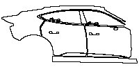 Audi e-tron GT e-tron GT 2021 - (right) Door+Side Skirt+Rear Fender