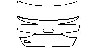 Audi A3 Sedan 2018 - Trunk Lid (for standard spoiler,with ''RS3'' emblem)