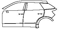 Audi Q2 Q2 2021 - (left)Door+Side Skirt+Rear Fender