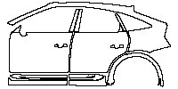 Audi Q5 Q5 Sportback (Standard Wheelbase) 2021 - (left) Door+Side Skirt+Rear Fender