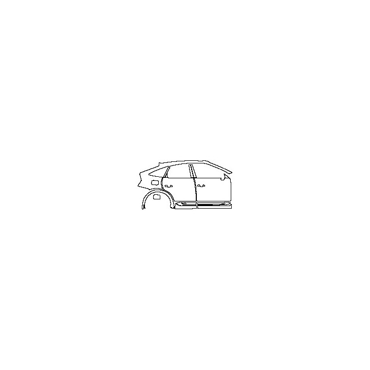 Audi Q5 Q5 Sportback (Standard Wheelbase) 2021 - (right) Door+Side Skirt+Rear Fender