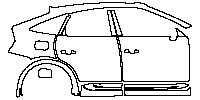 Audi Q5 Q5 Sportback (Standard Wheelbase) 2021 - (right) Door+Side Skirt+Rear Fender