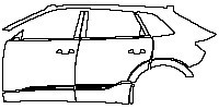 Audi Q8 e-tron SUV 2024 - (left) Door+Rear Fender+Side Skirt