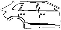 Audi Q8 e-tron SUV 2024 - (right) Door+Rear Fender+Side Skirt