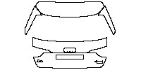 Audi A4 A4 allroad quattro 2017 - Trunk Lid (for Europe license plate, with ''A4'', '' allroad quattro'' emblems)