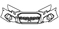 Audi A3 Sportback 2013 - Bumper+Headlamp (with 2 PDC)