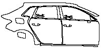 Audi A3 Sportback 2013 - (right) Door+Rear Fender+Side Skirt