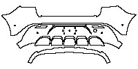 AITO AITO M5 EV 2022 - Rear Bumper (with 6 PDC)