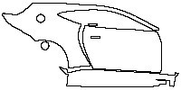 Aston Martin Vantage V8 2005 - (right) Door+Side Skirt+Rear Fender
