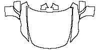 Aston Martin Vantage V8 2005 - Hood+Fender (suitable for 1.5m film (Alignment jigs are stuck down first, then bonnet centre part