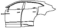 Aston Martin DBX 707 Exterior 2022 - (left)Door+B-Pillar+Side Skirt+Rear Fender