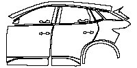 (left)Door+Side Skirt+Rear Fender