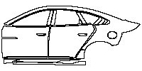 (left)Door+Side Skirt+Rear Fender