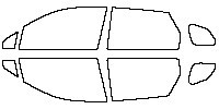 BYD Tang New Energy Windows 2019 - Side Window (Edge exceeds the innder side of black cermic by 3mm)