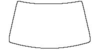 BYD Tang New Energy Windows 2019 - Windshield (outside) (without mirror cutout , Edge ends at the inner side of dotted area)