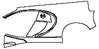 Bugatti Chiron Chiron Super Sport 2023 - (left) Rear Fender+Rocker Panel