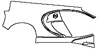 Bugatti Chiron Chiron Super Sport 2023 - (right) Rear Fender+Rocker Panel