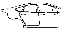 Ford Mondeo Exterior 2020 - (right) Door+Side Skirt+Rear Fender