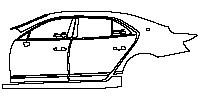 Bentley Flying Spur W12 2013 - (left) Door+B Pillar+Rear Fender+Side Skirt