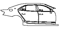 Bentley Flying Spur W12 2013 - (right) Door+B Pillar+Rear Fender+Side Skirt