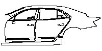 Bentley Flying Spur V8 2014 - (left) Door+B Pillar+Side Skirt+Rear Fender