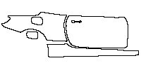 BMW 8 Series Convertible 2020 - (right) Door+Side Skirt+Rear Fender