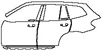 BMW X3 Exterior 2018 - (left) Door+Rear Fender+Side Skirt