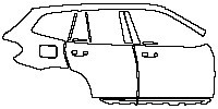 BMW X3 Exterior 2018 - (right) Door+Rear Fender+Side Skirt