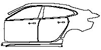 (left) Door+Side Skirt+Rear Fender