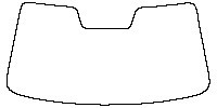 Changan Auto UNI-K Window 2021 - Windshield (with mirror and dotted area cutout , Edge ends at the inner side of dotted area)