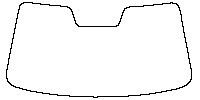 Changan Auto UNI-K Window 2021 - Windshield (with mirror and dotted area cutout , Edge exceeds the innder side of black cermic b