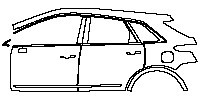 Cadillac XT5 Exterior 2016 - (left)Door+BC Pillar+Rear Fender (with chrome trim)