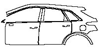 Cadillac XT5 Exterior 2016 - (left) Door+BC Pillar+Rear Fender