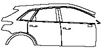 Cadillac XT5 Exterior 2016 - (right) Door+BC Pillar+Rear Fender