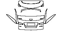 Cadillac XT4 Exterior 2018 - Trunk Lid (with ''XT4'' , ''28T'' , ''AWD'' , ''上汽通用'' emblems)