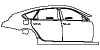 Cadillac CT6 Exterior 2023 - (right) Door+Rear Fender+Side Skirt