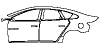 BYD Han Exterior 2020 - (left) Door+Side Skirt+Rear Fender