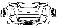 Cadillac Escalade-V Exterior 2023 - Bumper+Headlamp (with 6 PDC)