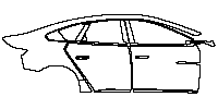 BYD Han Exterior 2020 - (right) Door+Side Skirt+Rear Fender