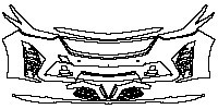 Cadillac CT5 V-Series Blakwing Exterior 2020 - Bumper+Headlamp (without Carbon Fiber Package, with 2 PDC)